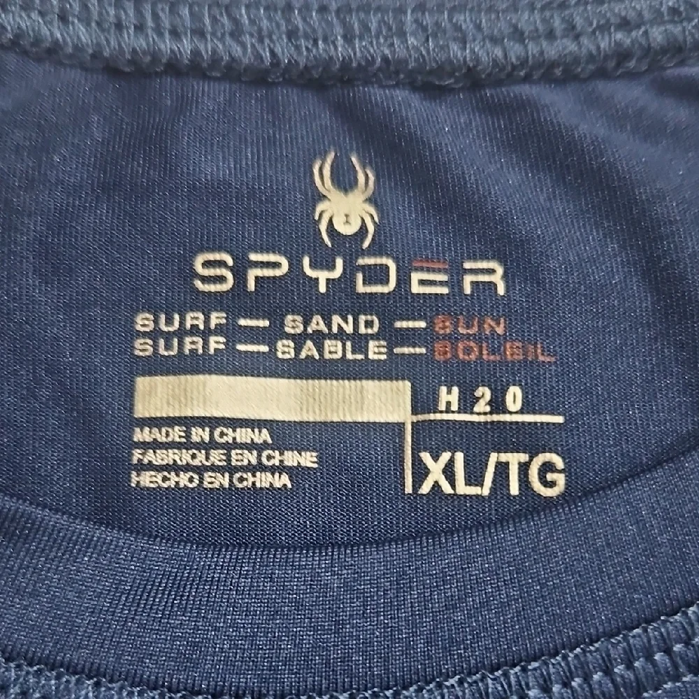 Spyder Navy Long Sleeve with Blue Spider Logo XL - Picture 2 of 8